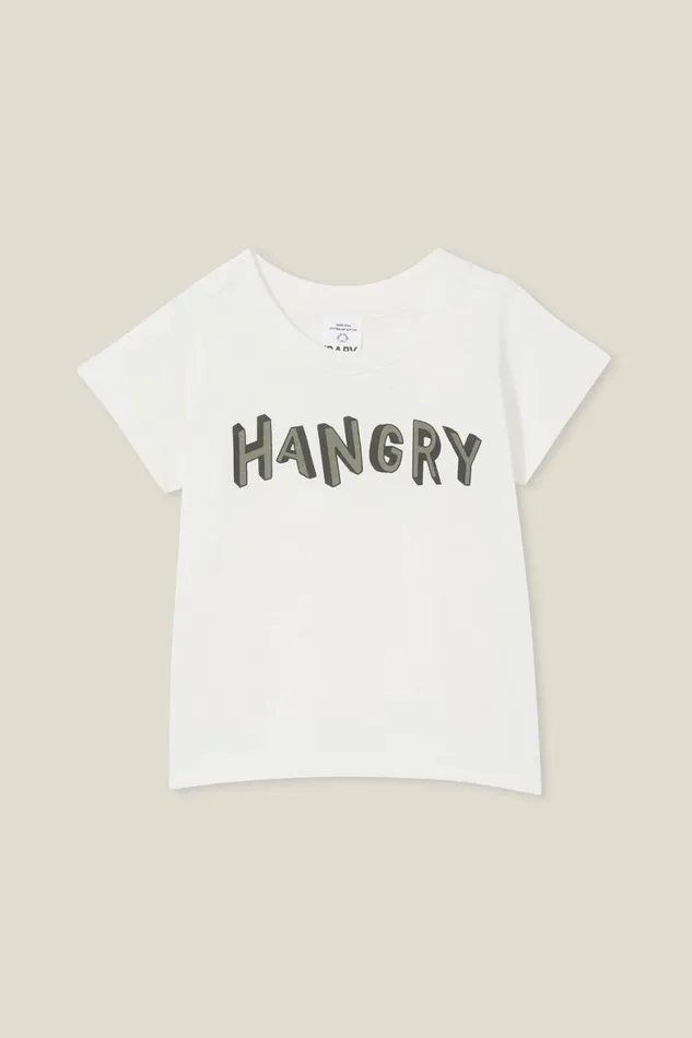Baby Tops Jackets and Sweaters Cotton On Jamie Short Sleeve Tee Vanillahangry Ultra Bold