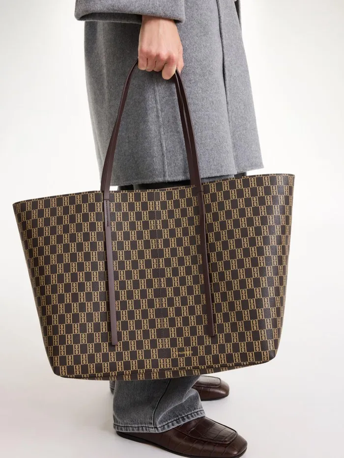 Bags Women By Malene Birger Abi Monogram Tote Bag Shale