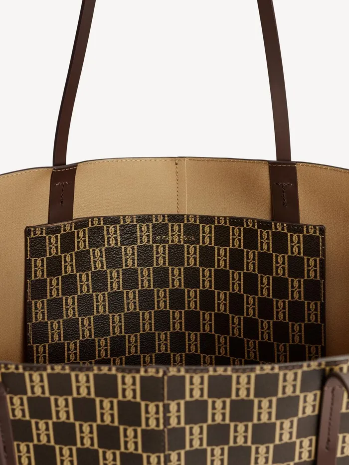Bags Women By Malene Birger Abi Monogram Tote Bag Shale