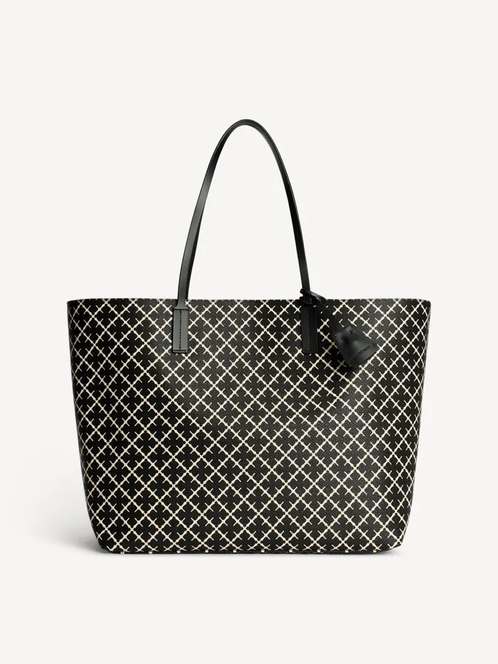 Bags Women By Malene Birger Abi Printed Tote Bag Black