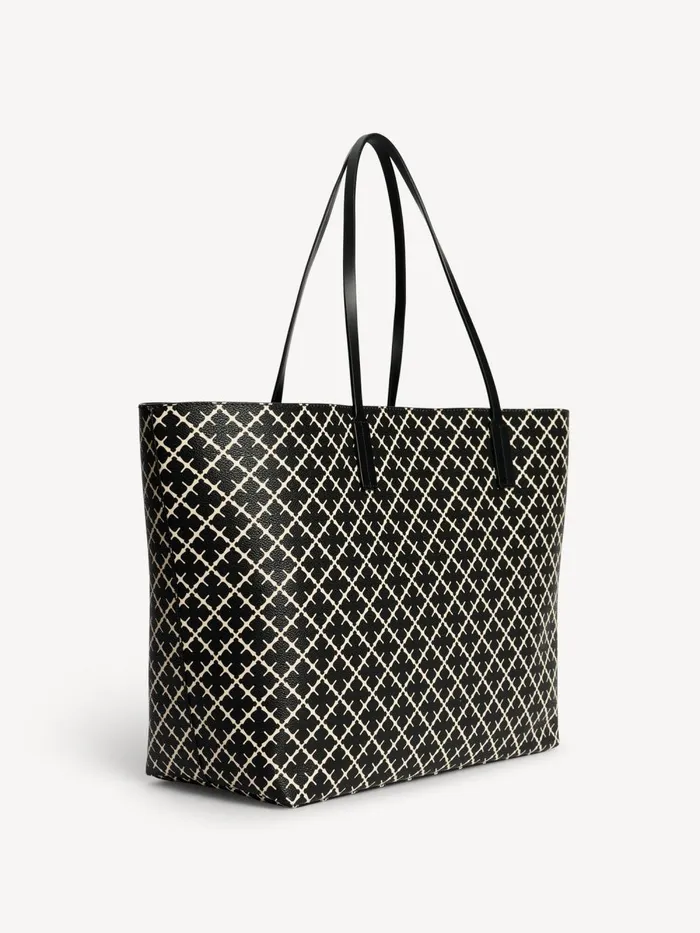 Bags Women By Malene Birger Abi Printed Tote Bag Black