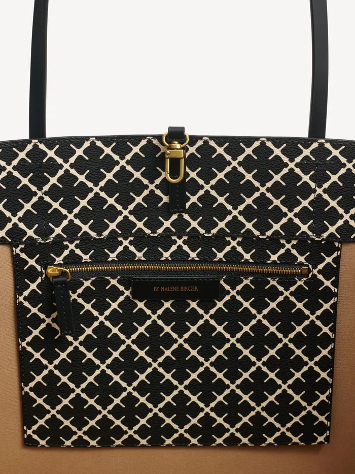 Bags Women By Malene Birger Abi Printed Tote Bag Black