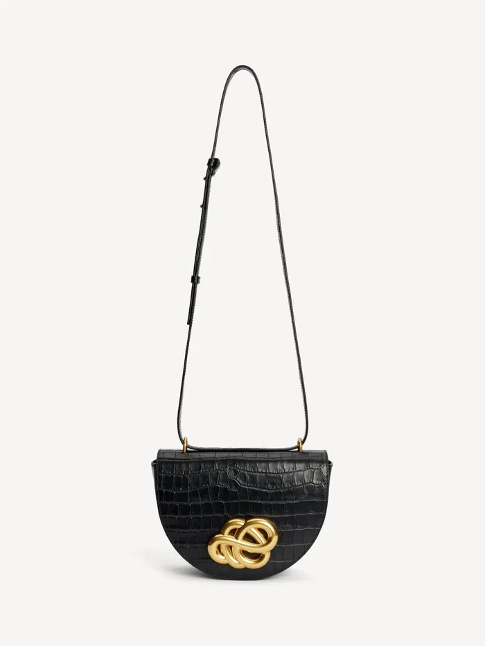 Bags Women By Malene Birger Cebella Leather Shoulder Bag Black