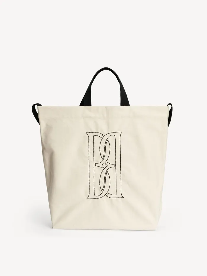 Bags Women By Malene Birger Shayan Organic Cotton Tote Bag Soft White