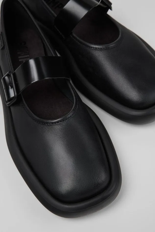 Ballerinas Women Camper Onda Black Leather Shoes