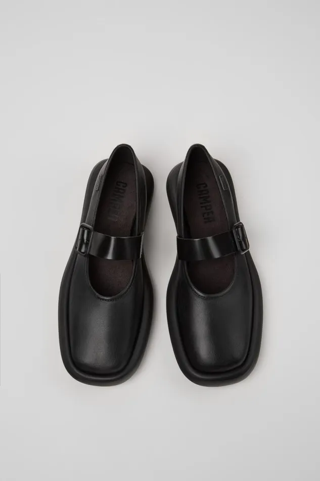 Ballerinas Women Camper Onda Black Leather Shoes