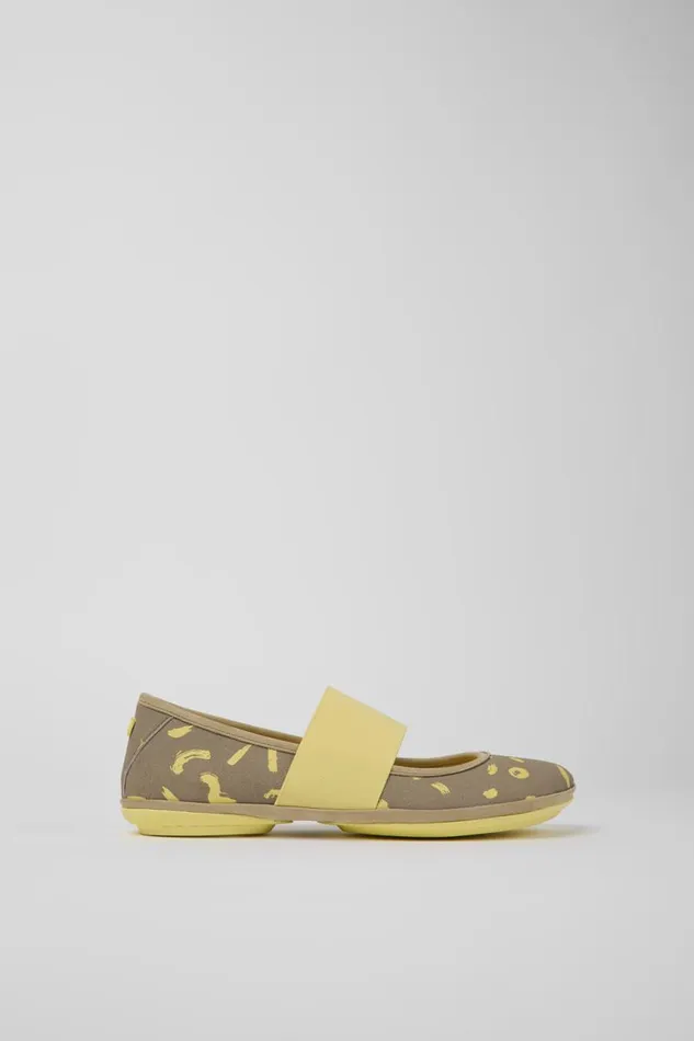 Ballerinas Women Camper Right Multicolored Textile And Nubuck Sneakers Ballerinas Women Camper Right Multicolored Textile And Nubuck Sneakers