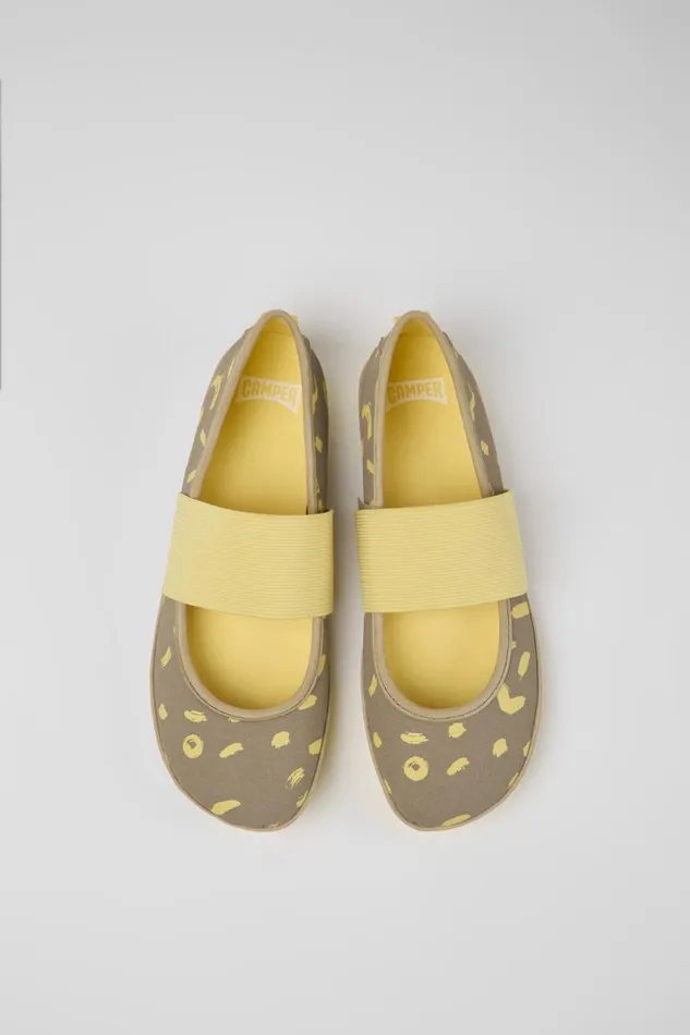 Ballerinas Women Camper Right Multicolored Textile And Nubuck Sneakers Ballerinas Women Camper Right Multicolored Textile And Nubuck Sneakers