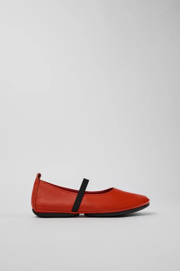 Ballerinas Women Camper Right Red Leather Mary Jane