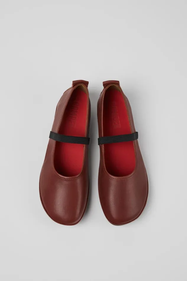 Ballerinas Women Camper Right Red Leather Shoes Ballerinas Women Camper Right Red Leather Shoes