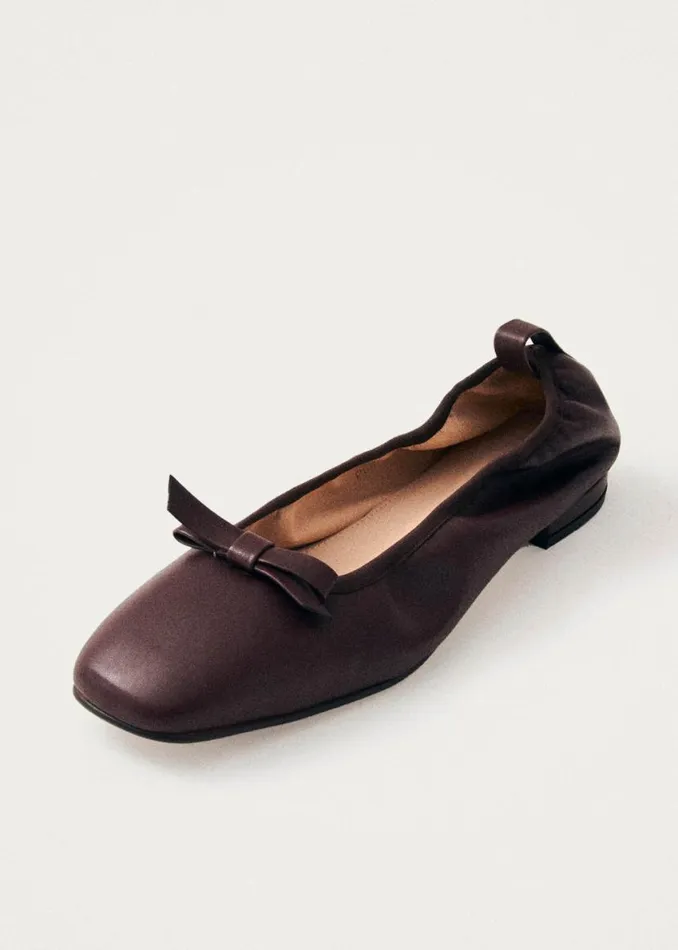 Ballet Flats Women ALOHAS Freya Brown Leather Ballet Flats
