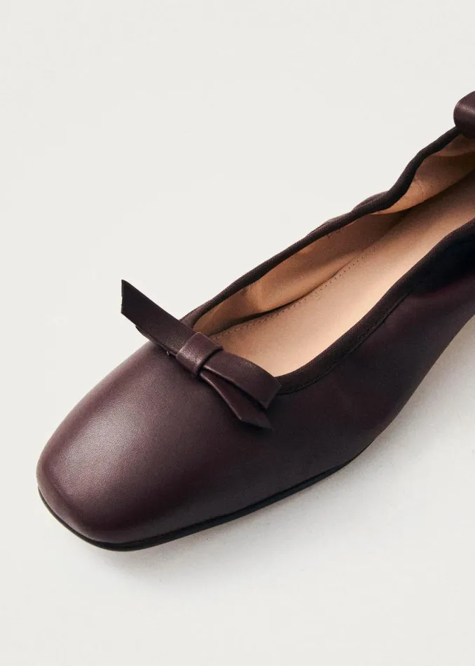 Ballet Flats Women ALOHAS Freya Brown Leather Ballet Flats