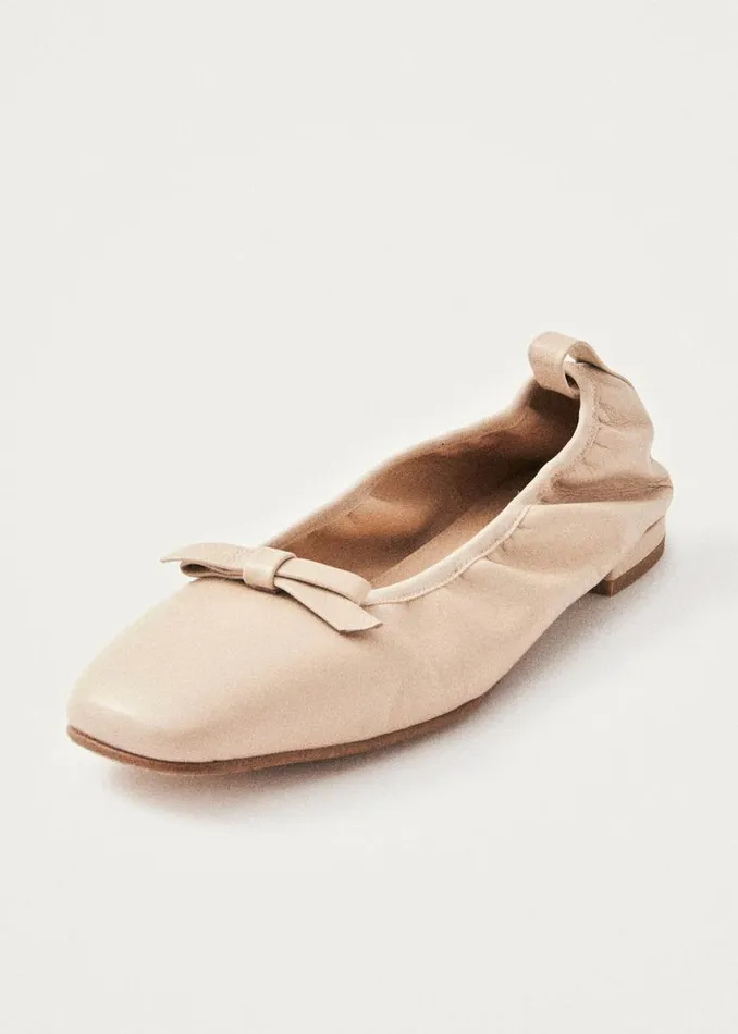 Ballet Flats Women ALOHAS Freya Cream Leather Ballet Flats