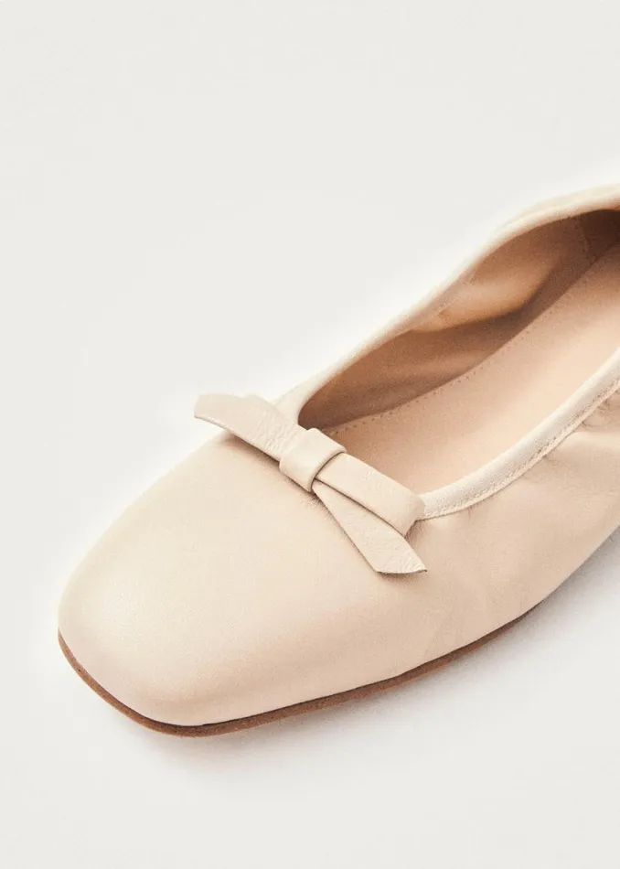 Ballet Flats Women ALOHAS Freya Cream Leather Ballet Flats