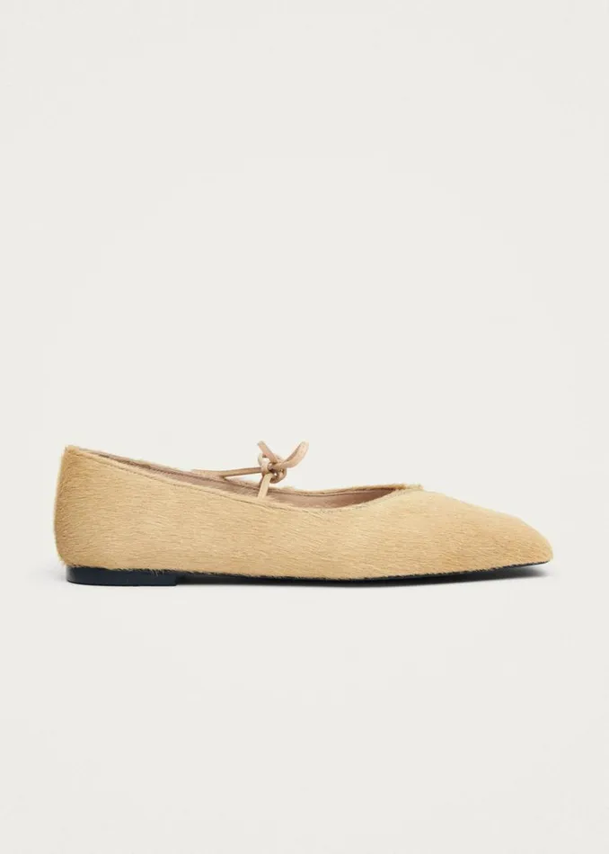 Ballet Flats Women ALOHAS Sway Soft Beige Leather Ballet Flats