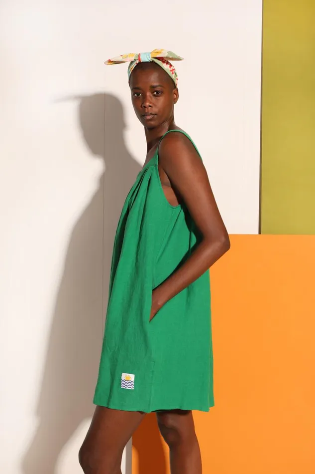 Basic Linen Romper Grass WomensShop LF Markey One Pieces