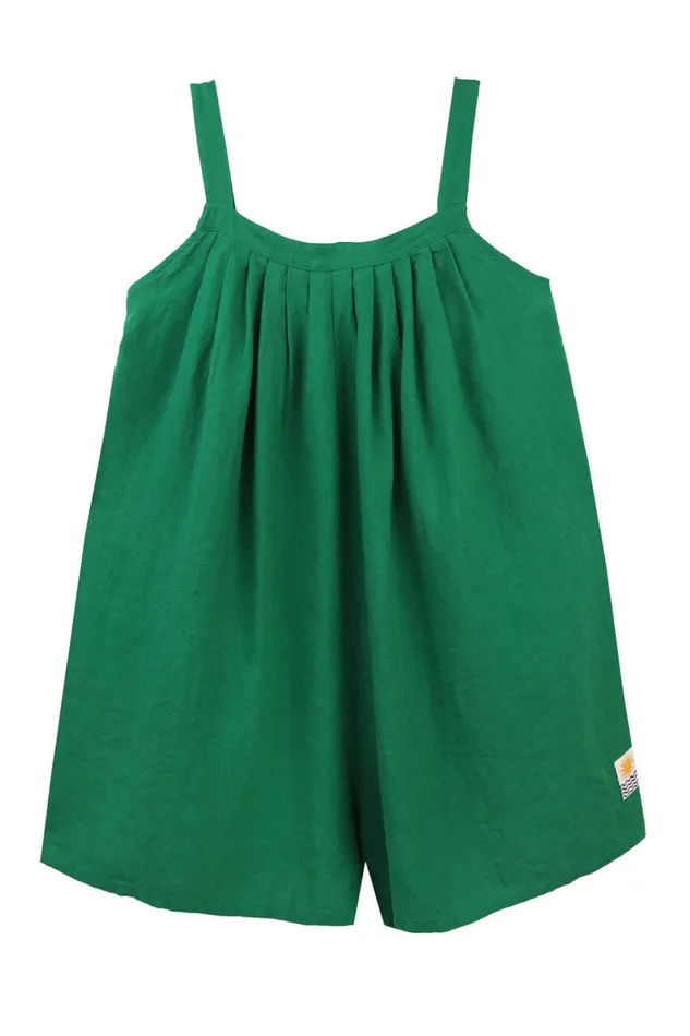 Basic Linen Romper Grass WomensShop LF Markey One Pieces