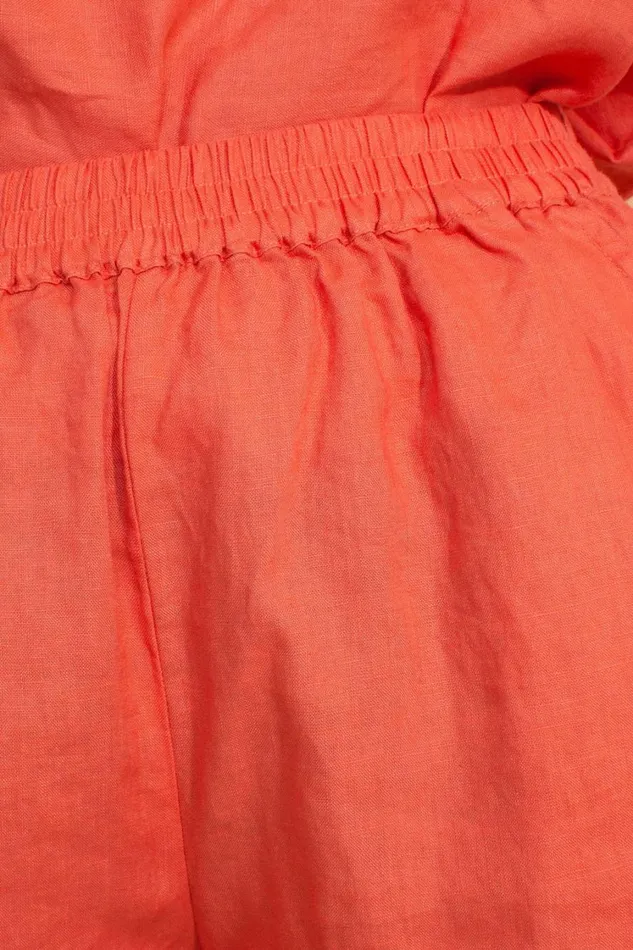 Basic Linen Shorts Coral WomensShop LF Markey Shorts