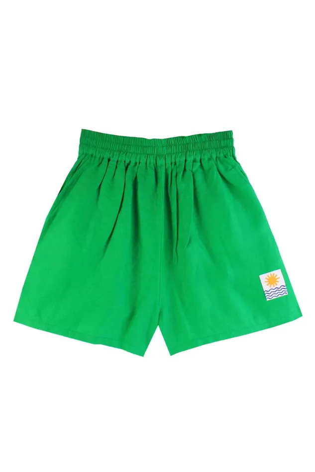 Basic Linen Shorts Green WomensShop LF Markey Shorts