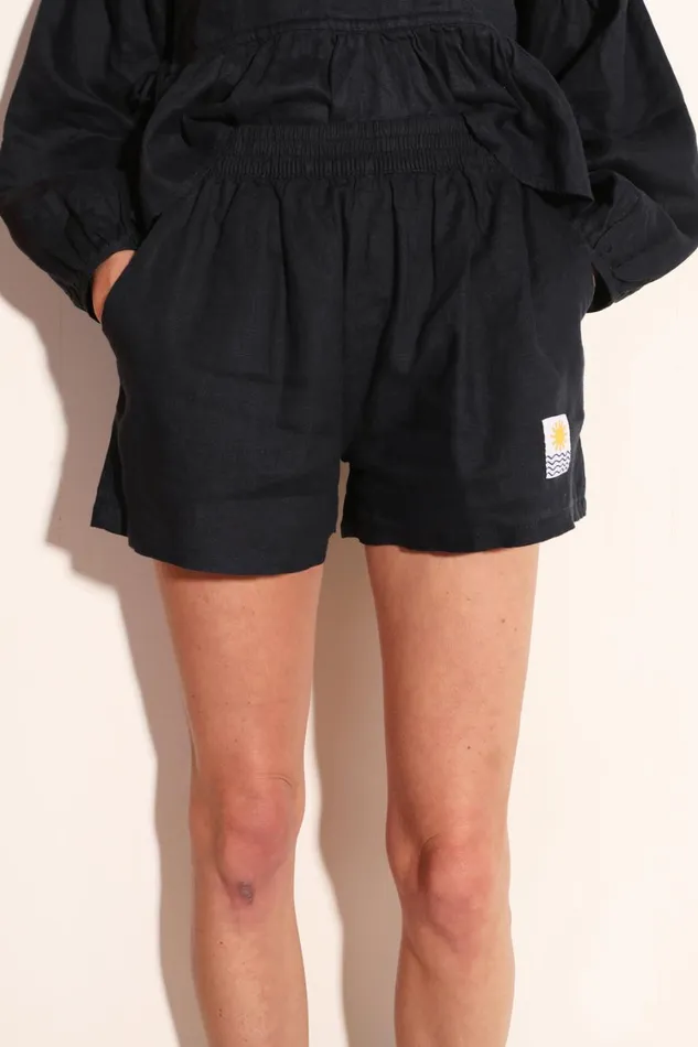 Basic Linen Shorts Navy WomensShop LF Markey Shorts