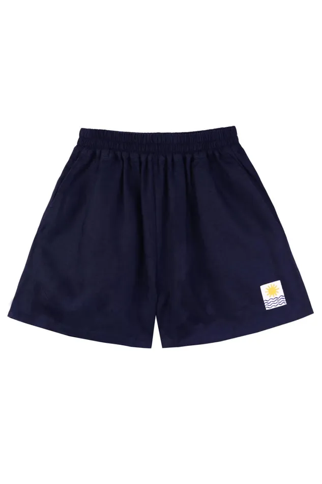 Basic Linen Shorts Navy WomensShop LF Markey Shorts