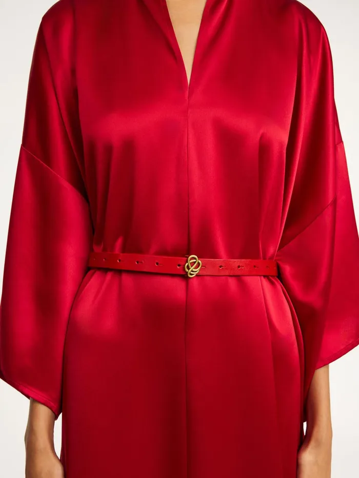 Belts Women By Malene Birger Ouma Leather Belt Dark Chilli Belts Women By Malene Birger Ouma Leather Belt Dark Chilli
