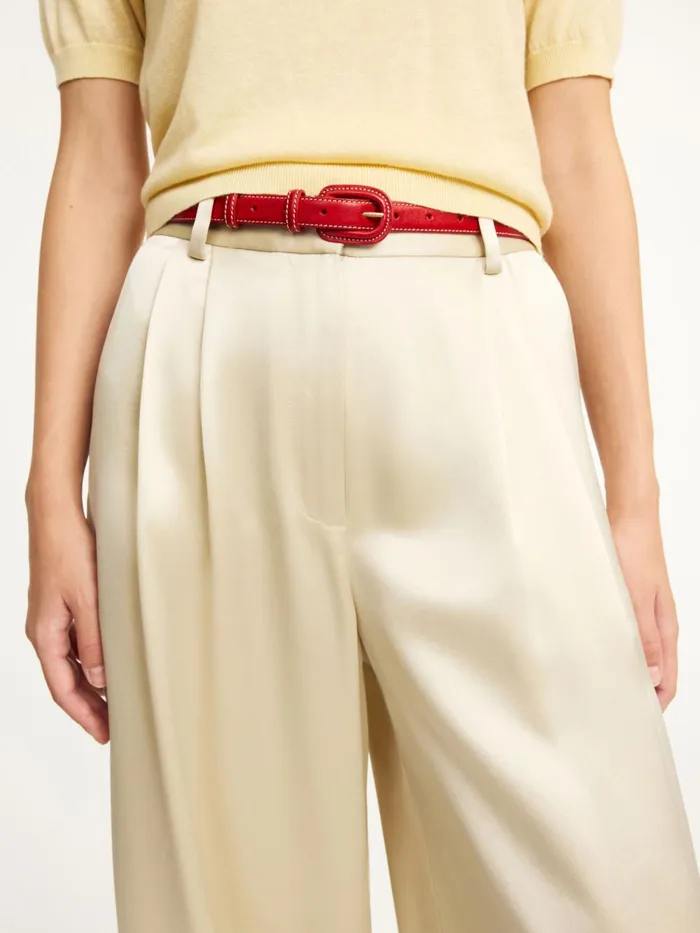 Belts Women By Malene Birger Salio Leather Belt Dark Chilli Belts Women By Malene Birger Salio Leather Belt Dark Chilli