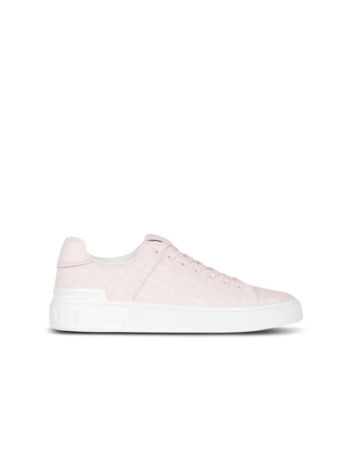 Bicolor Jacquard BCourt Sneakers Pink Women Balmain Sneakers