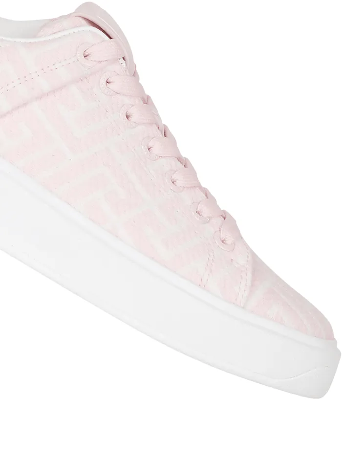 Bicolor Jacquard BCourt Sneakers Pink Women Balmain Sneakers
