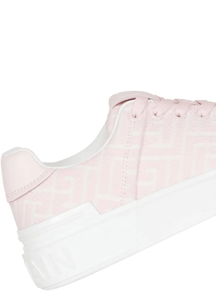 Bicolor Jacquard BCourt Sneakers Pink Women Balmain Sneakers