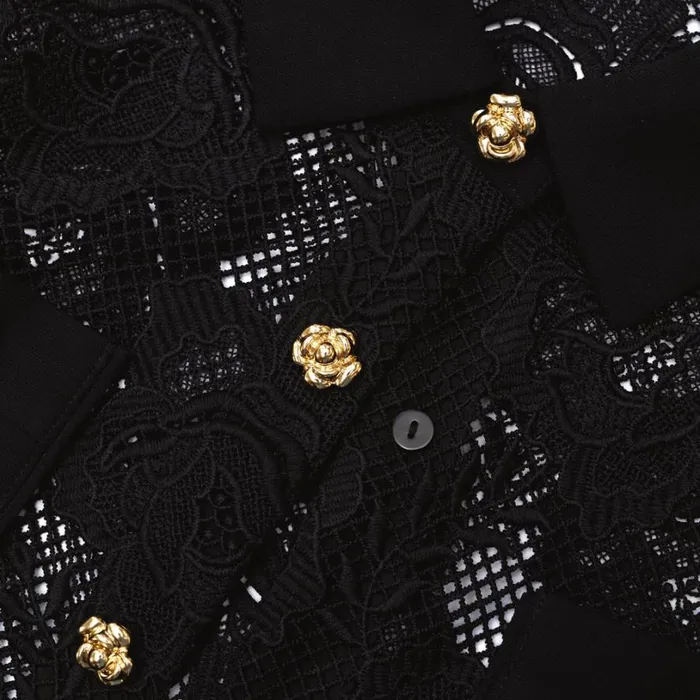 Black Lace Top Women Self Portrait Tops