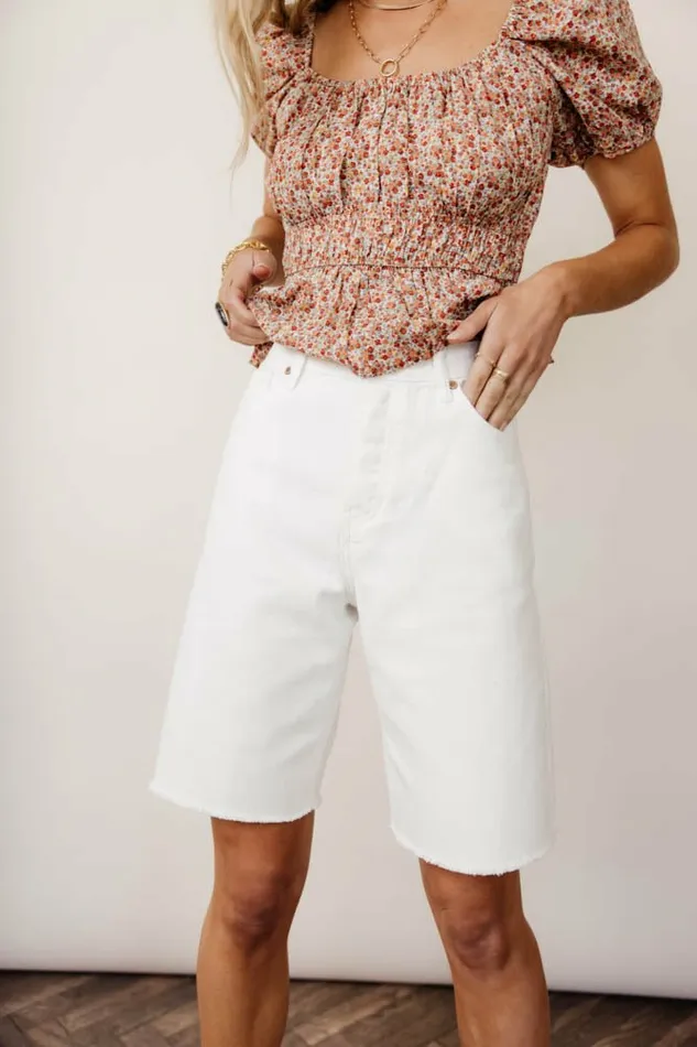 Blaire Bermuda Shorts In White 8211 FINAL SALE White Women Bohme Shorts