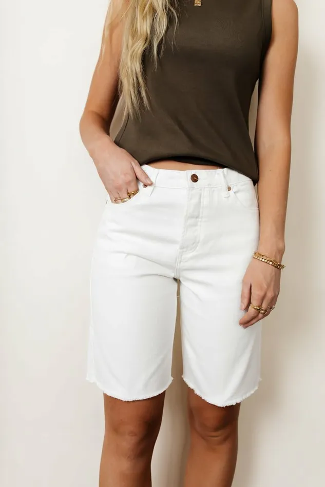 Blaire Bermuda Shorts In White 8211 FINAL SALE White Women Bohme Shorts