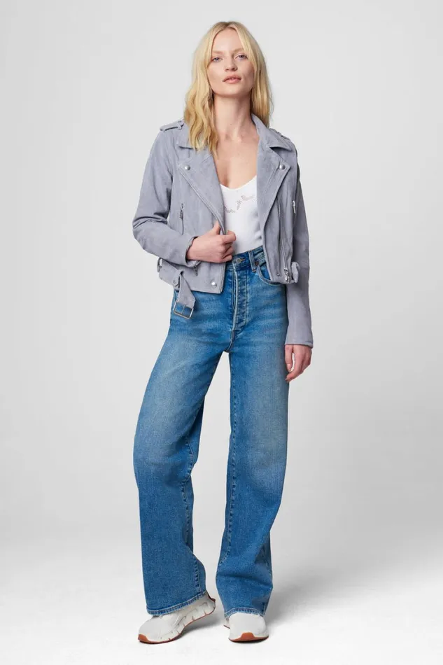 BLANK NYC Jackets Cloud Grey Moto Jacket 8211 Women