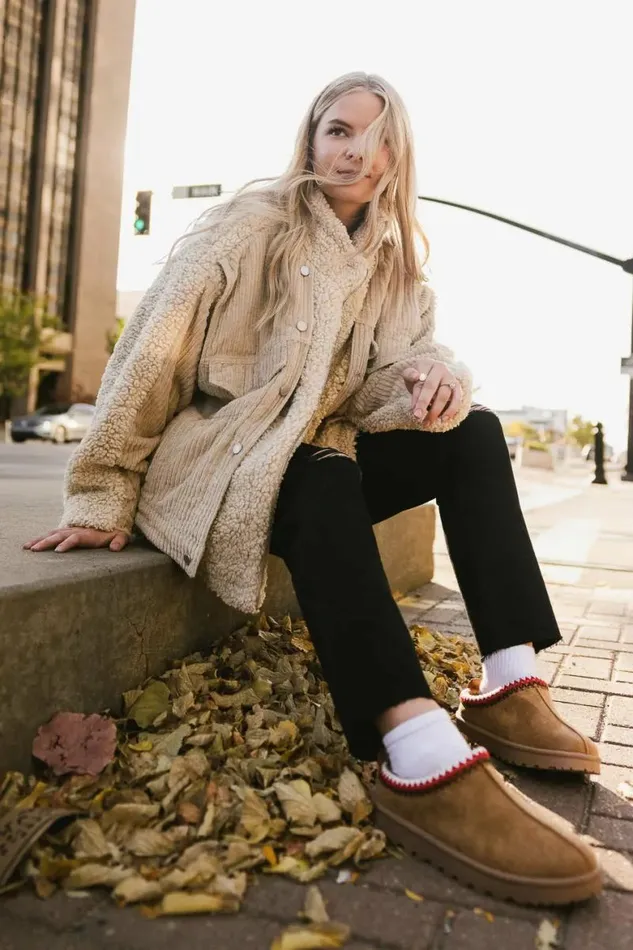 BlankNYC Corduroy Sherpa Jacket Cream Women Bohme Outerwear