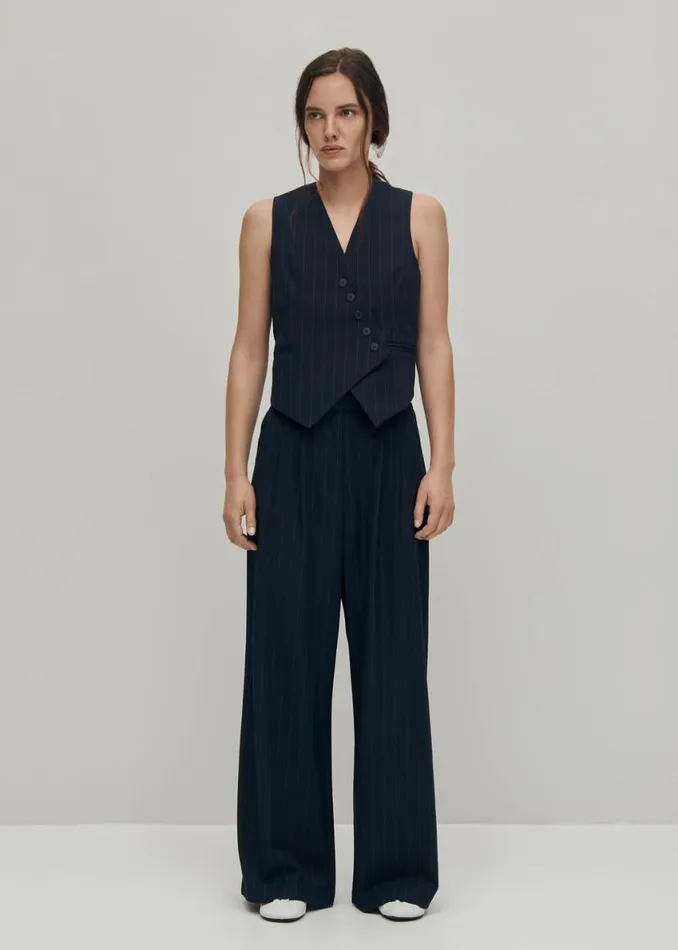 Blazers Vests Women ALOHAS Poppy Navy Vest