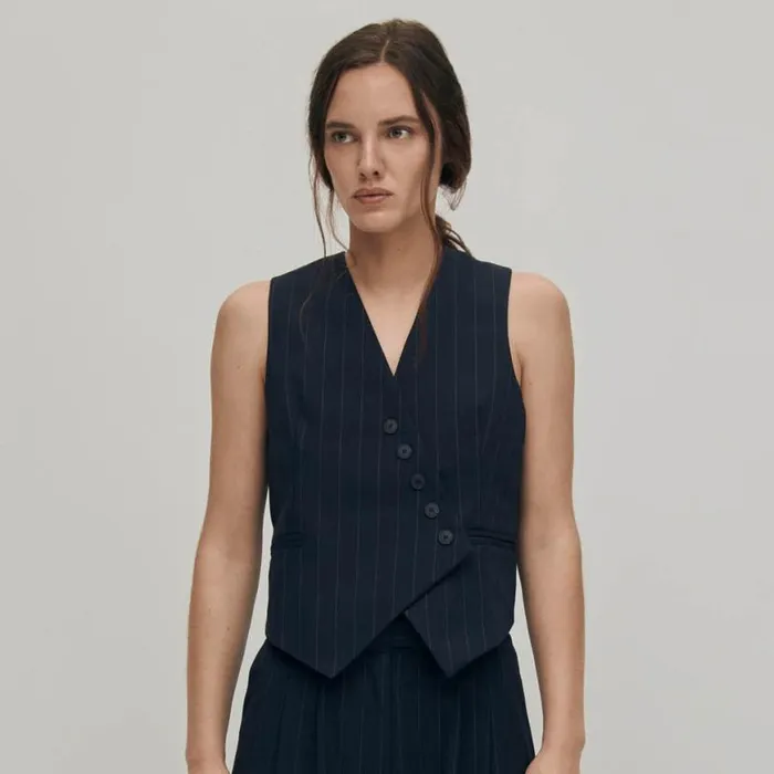 Blazers Vests Women ALOHAS Poppy Navy Vest