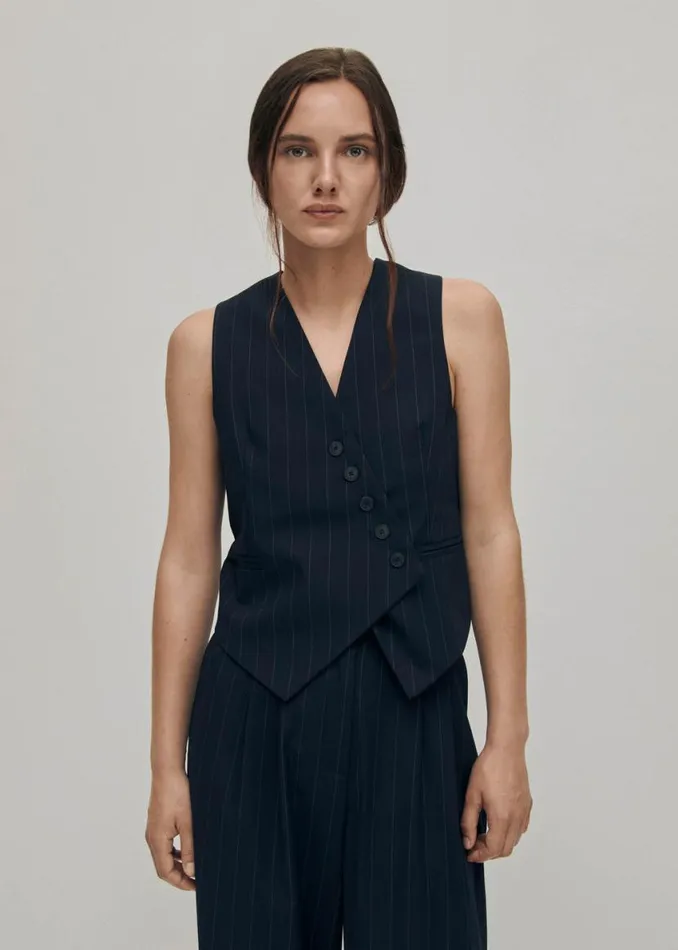 Blazers Vests Women ALOHAS Poppy Navy Vest