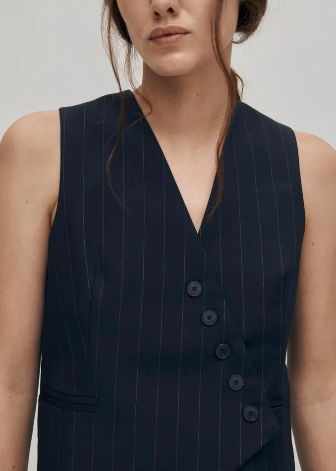 Blazers Vests Women ALOHAS Poppy Navy Vest