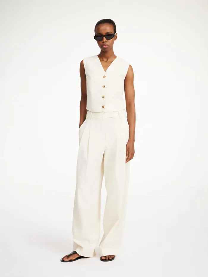 Blazers Women By Malene Birger Blaire Waistcoat Soft White