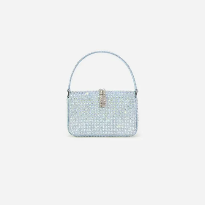 Blue Rhinestone Denim Micro Bag Women Self Portrait Denim