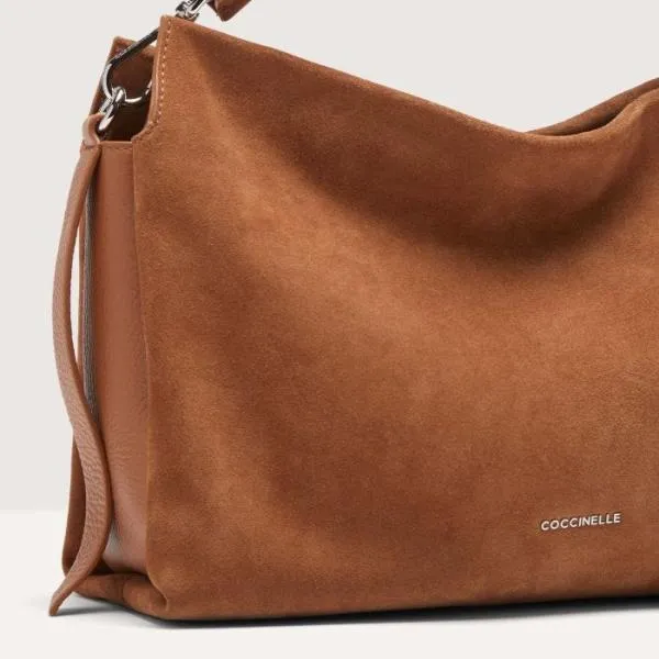 Boheme Suede Bimaterial Medium Cuir Women Coccinelle Shoulder Bags Boheme Suede Bimaterial Medium Cuir Women Coccinelle Shoulder Bags