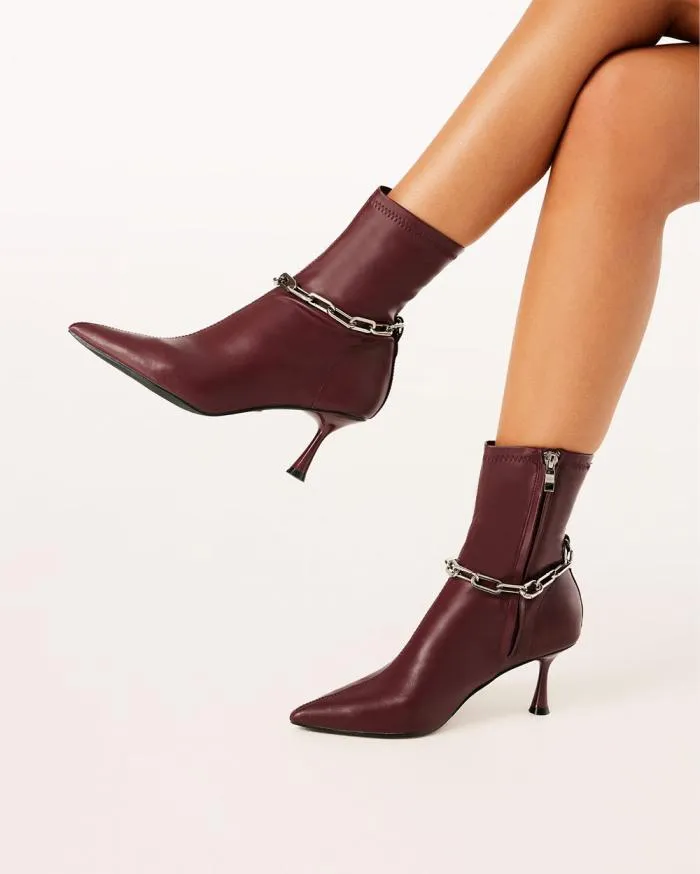 Boots Billini Ankle Boots VERNA CHERRY RED