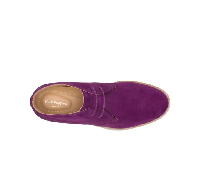 Boots Hush Puppies Women Bailey Chukka Boot Sweet Plum Suede