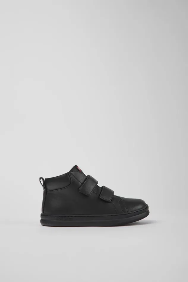 Boots Kids Camper Runner Black Leather And Textile Ankle Boots Boots Kids Camper Runner Black Leather And Textile Ankle Boots