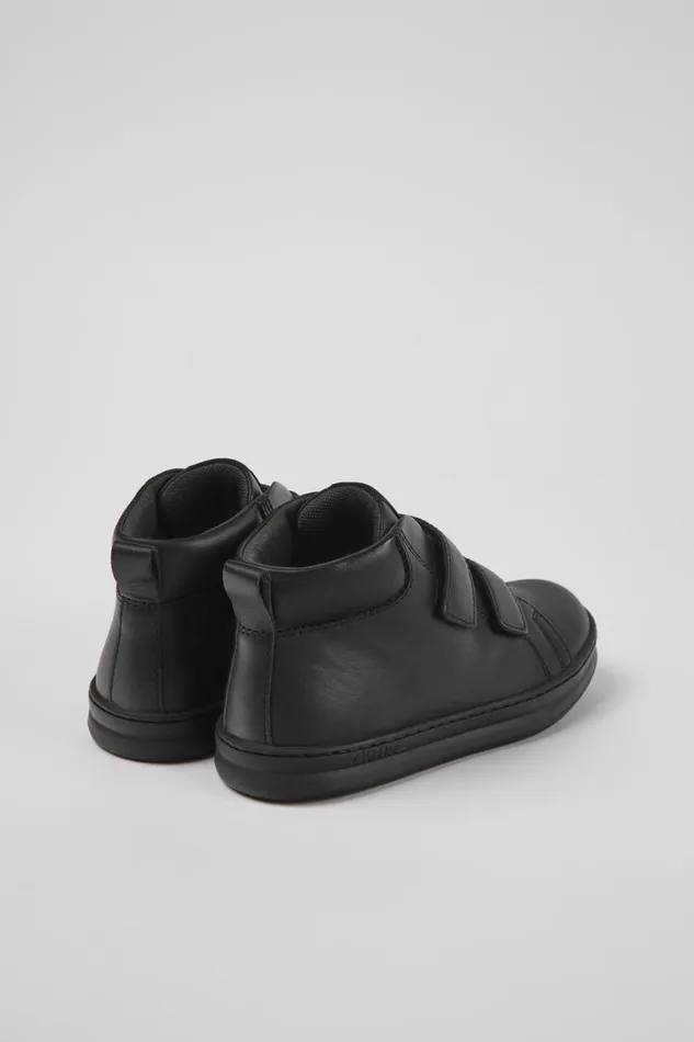 Boots Kids Camper Runner Black Leather And Textile Ankle Boots Boots Kids Camper Runner Black Leather And Textile Ankle Boots