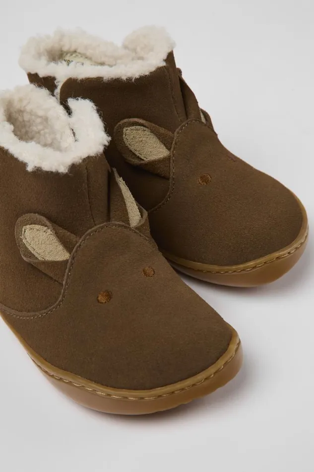 Boots Kids Camper Twins Brown Nubuck Boots