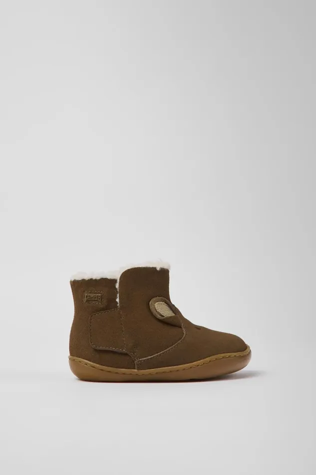 Boots Kids Camper Twins Brown Nubuck Boots
