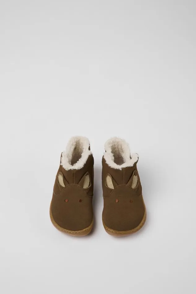 Boots Kids Camper Twins Brown Nubuck Boots