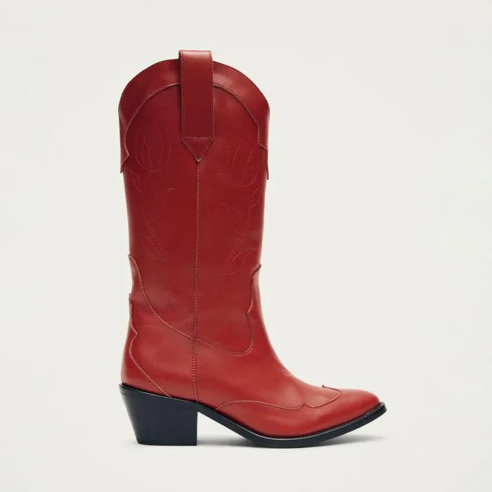 Boots Women ALOHAS Liberty Red Leather Boots